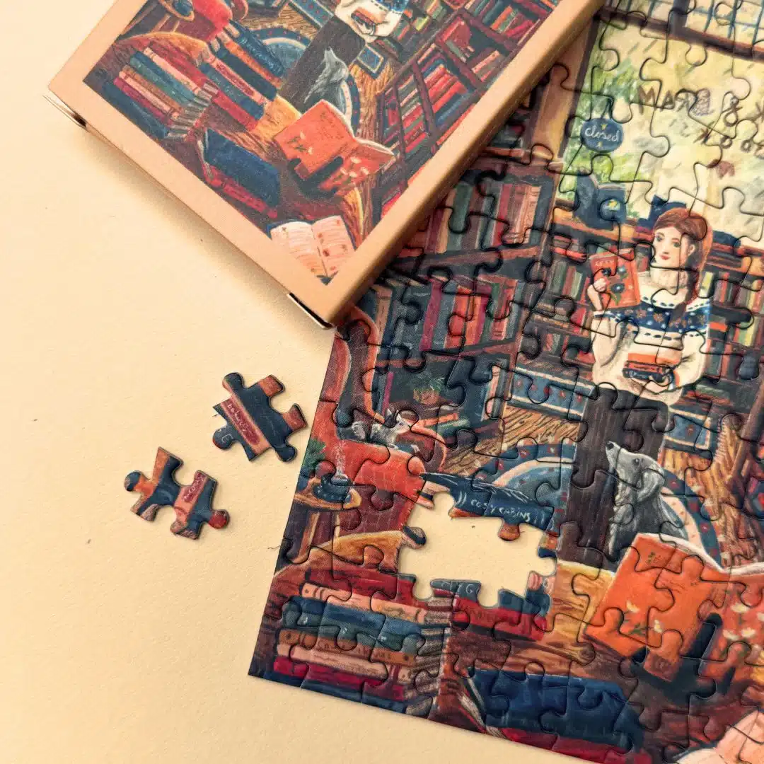 photo du mini puzzle bookshop de esther bennink de 99 pièces