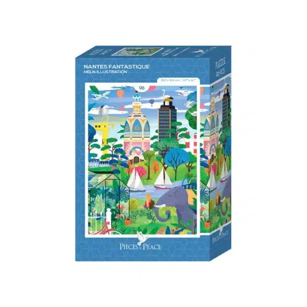 mini puzzle nantes fantastique de pieces & peace de 96 pièces
