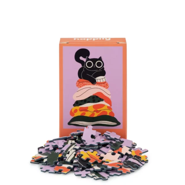mini puzzle pillow cat de happily de 99 pièces