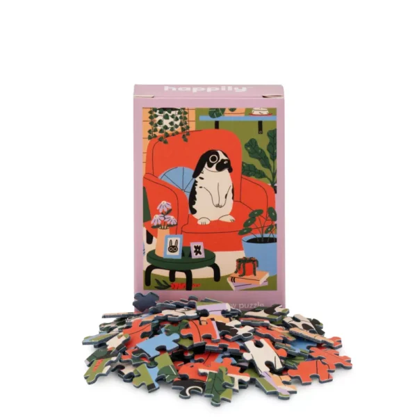 mini puzzle rabbit de happily de 99 pieces