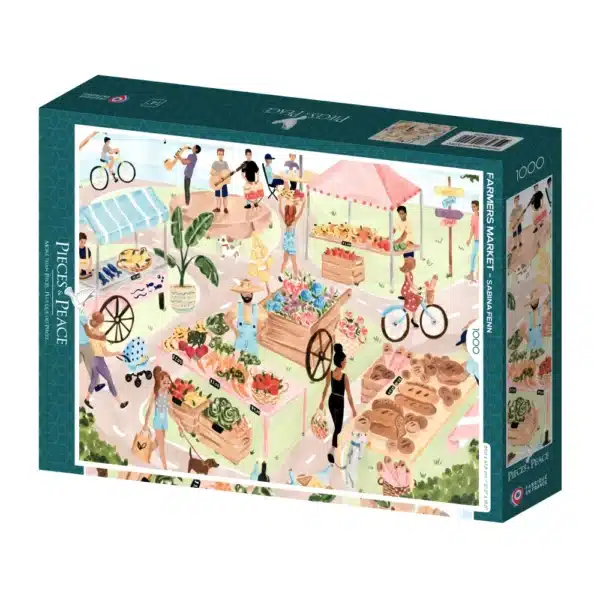 puzzle farmers market de pieces & peace de 1000 pièces