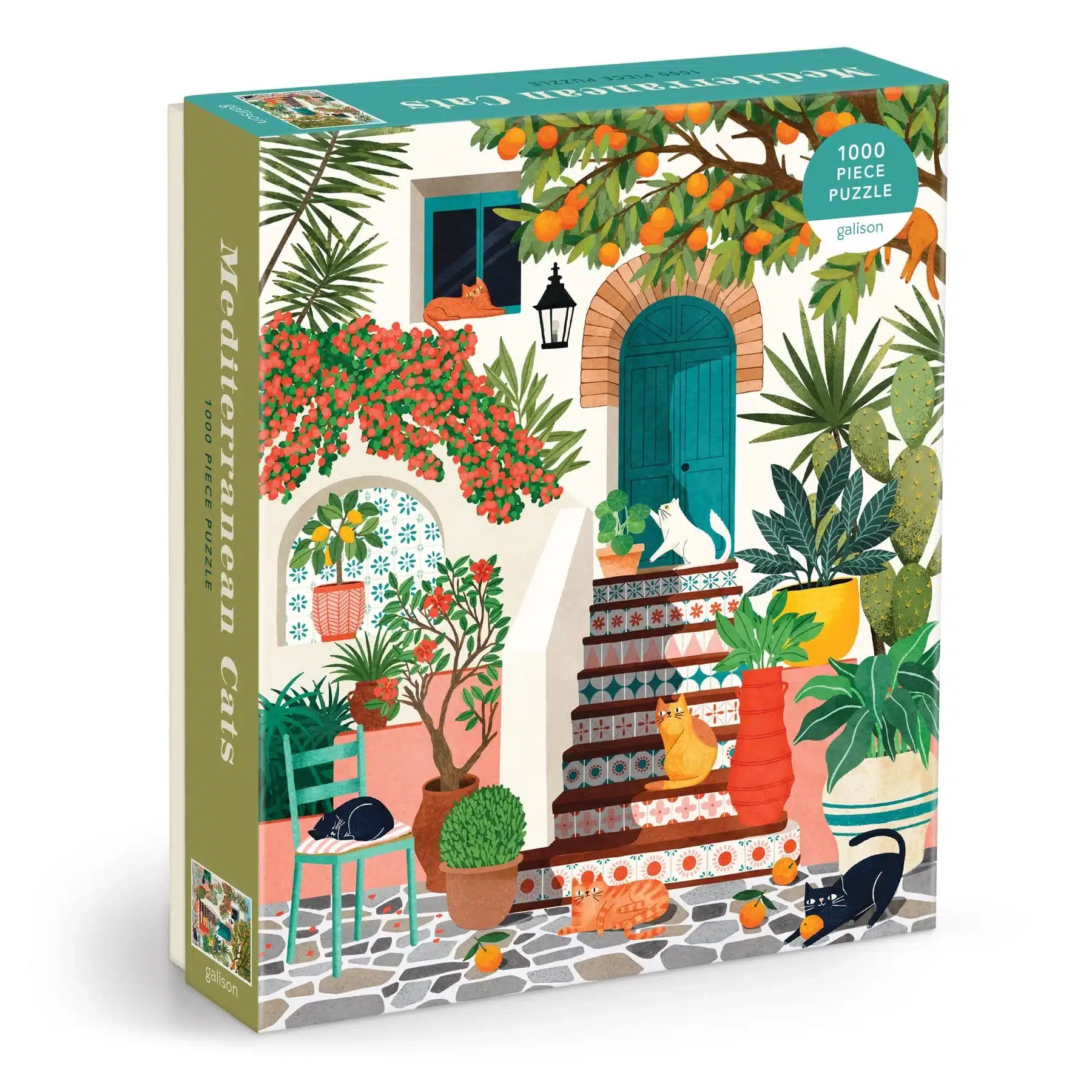 puzzle galison Mediterranean Cats 1000 Pieces