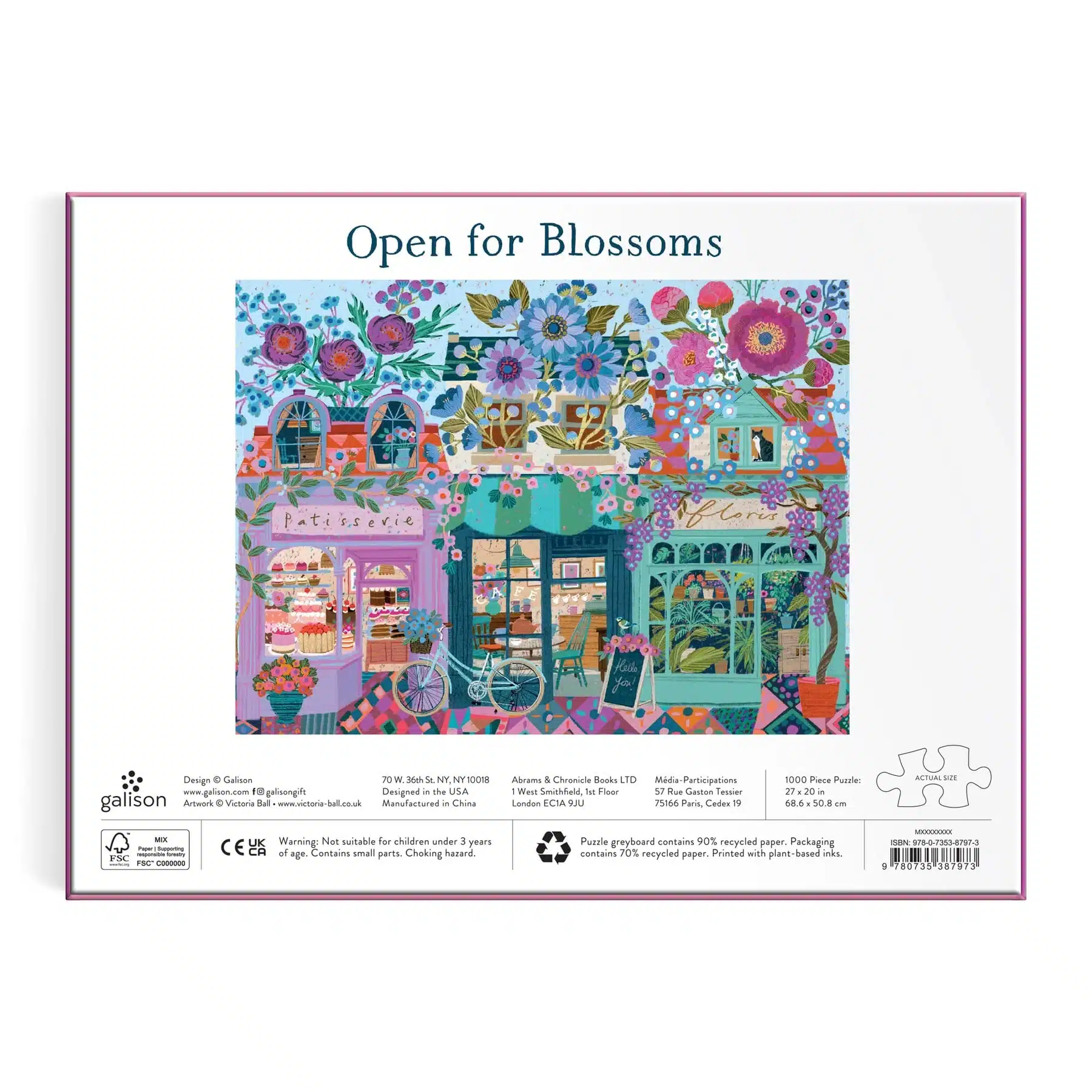 puzzle galison Open For Blossoms 1000 Pieces dos