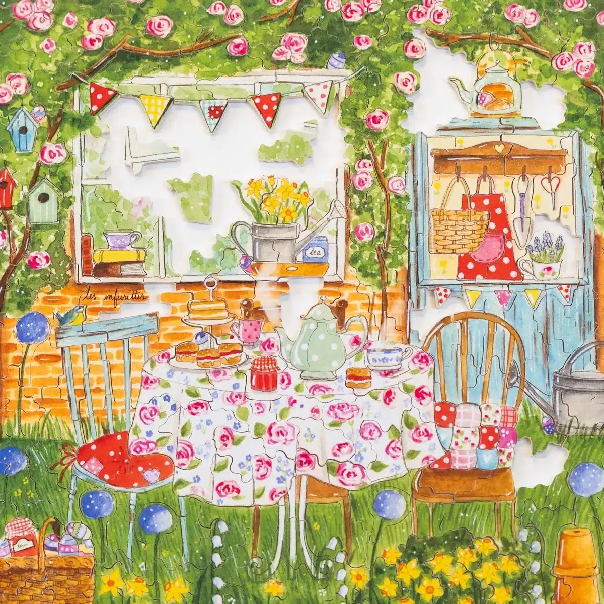 puzzle gouter de paques michèle wilson 250 pièces bois assemblé
