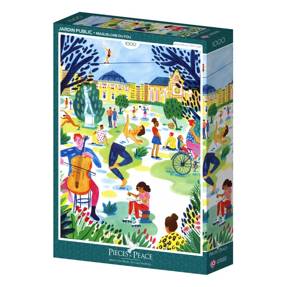 puzzle jardin public de pieces & peace de 1000 pièces