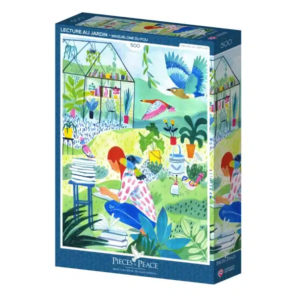 puzzle lecture au jardin de pieces & peace de 500 pièces