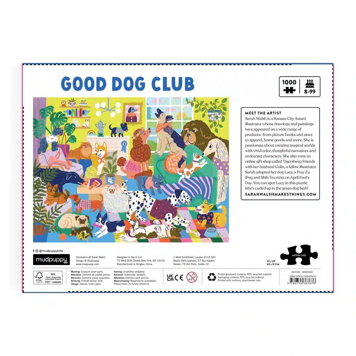 puzzle mudpuppy Good Dog Club 1000 pieces dos