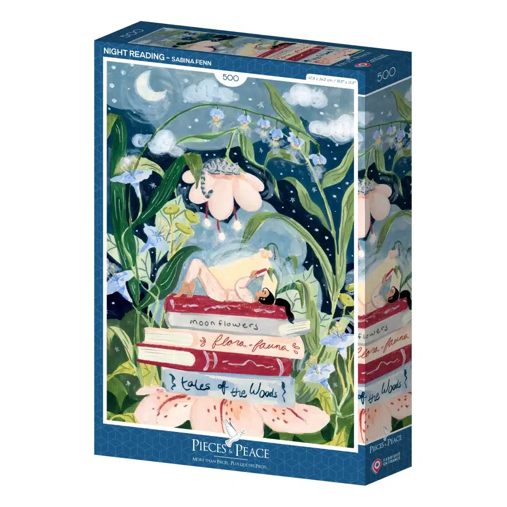 Puzzle night reading de pieces & peace de 500 pièces
