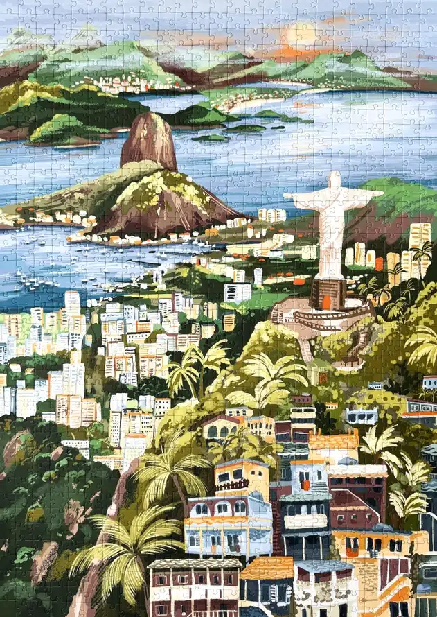 puzzle monté du puzzle rio de janeiro de piecely en 1000 pièces