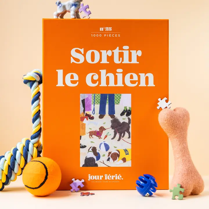 puzzle sortir le chien de jour férié de 1000 pièces