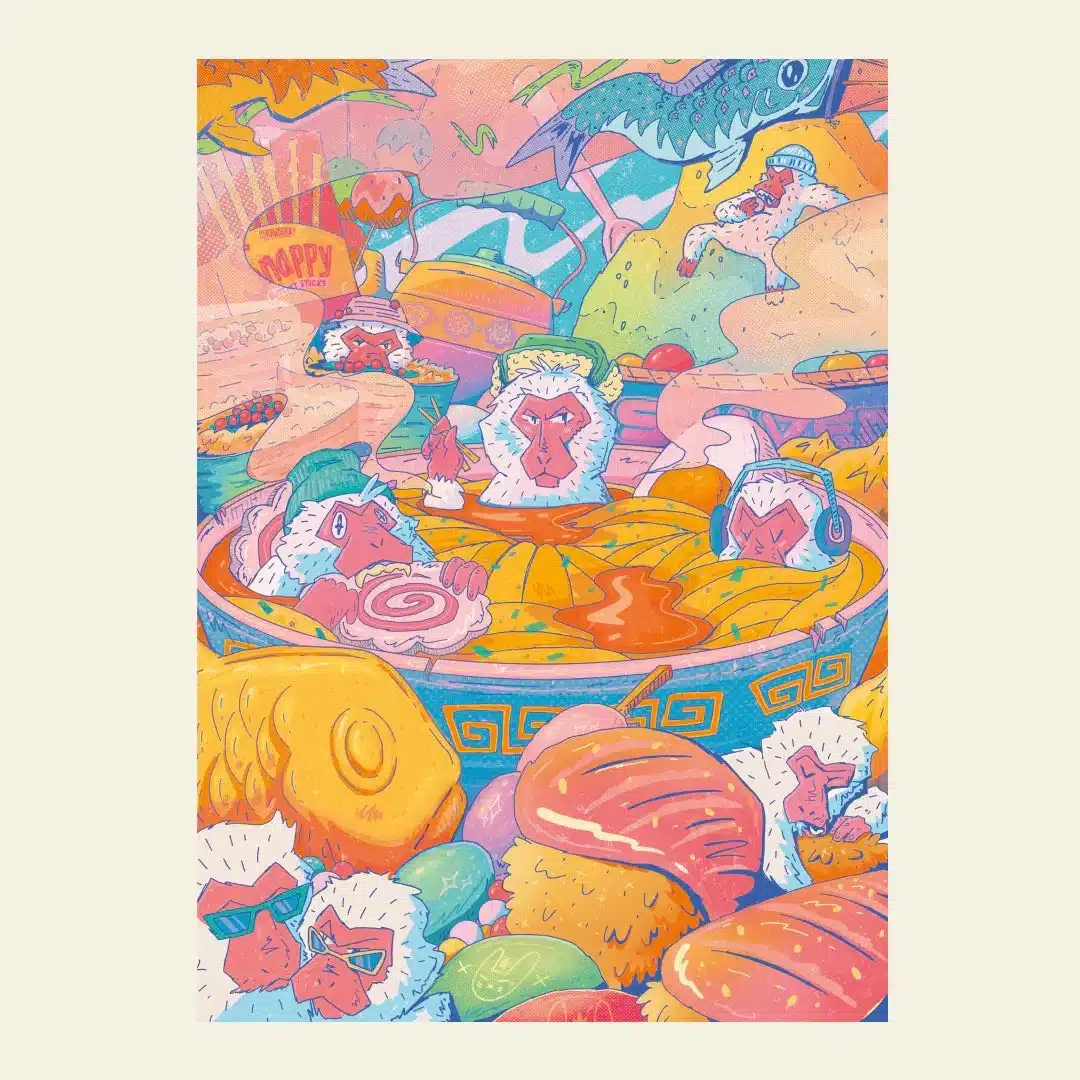 illustration du puzzle ramen a jigokudani de sto puzzle de 500 pièces