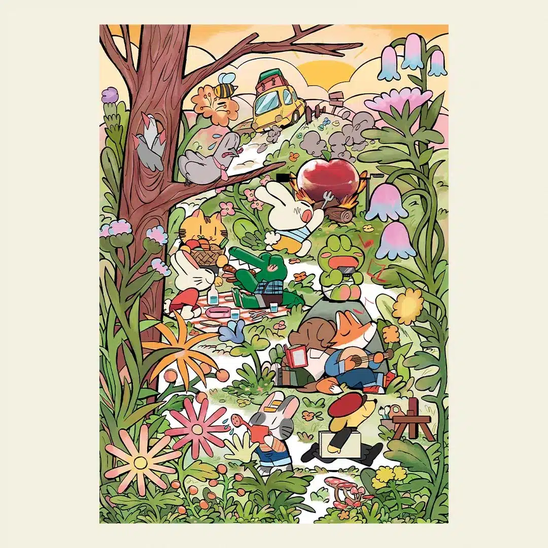 illustration puzzle spring snack de sto puzzle de 500 pièces