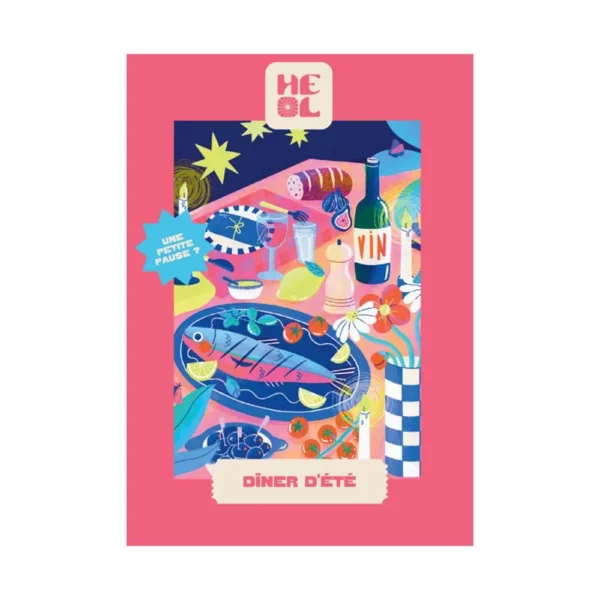 Mini puzzle diner d'été de les éditions heol de 99 pièces