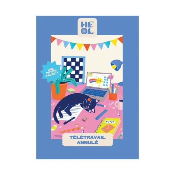 mini puzzle télétravail annulé de les editions heol de 99 pieces