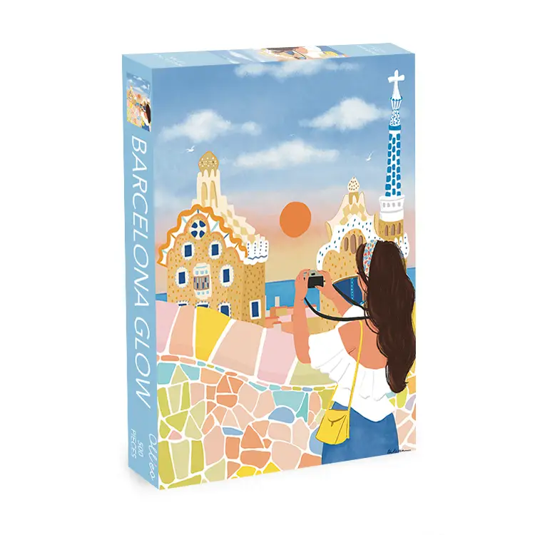 puzzle barcelona glow de oll'eo de 500 pieces
