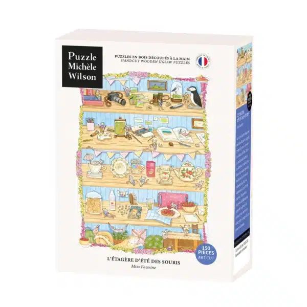 puzzle bois Michèle Wilson 150 pièces l'étagère d'été des souris