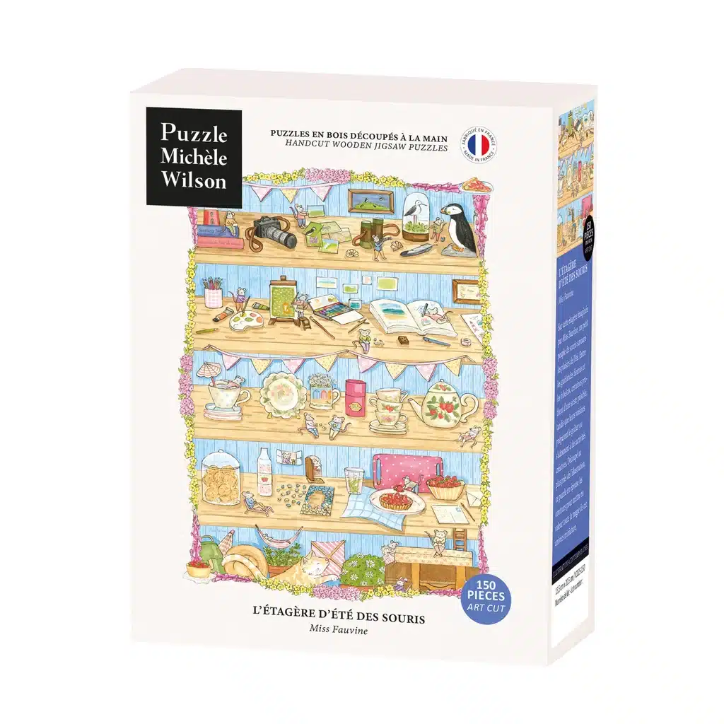 puzzle bois Michèle Wilson 150 pièces l'étagère d'été des souris