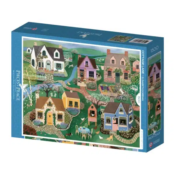 puzzle cottage lane de pieces & peace de 1500 pieces