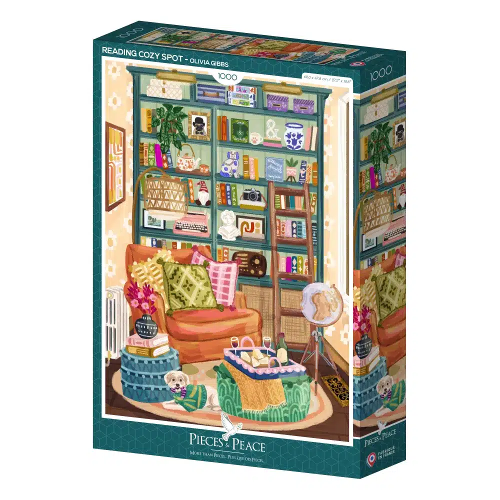 puzzle reading cozy spot de pieces & peace de 1000 pieces