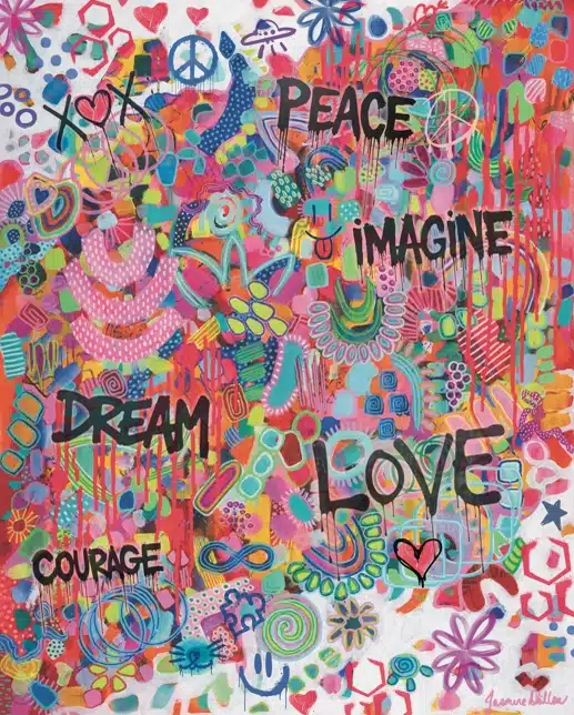 puzzle villager Pink Graffiti 250 pieces illustration