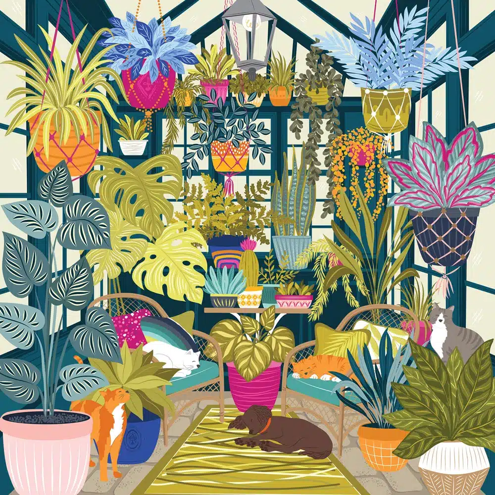 illustration du puzzle greenhouse de pieces & peace de 1024 pièces