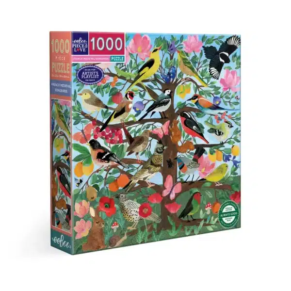 puzzle french medieval songbirds de eeboo de 1000 pièces