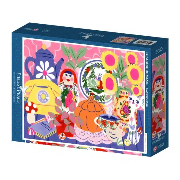 puzzle l'étagère de mamie de pieces & peace de 500 pièces