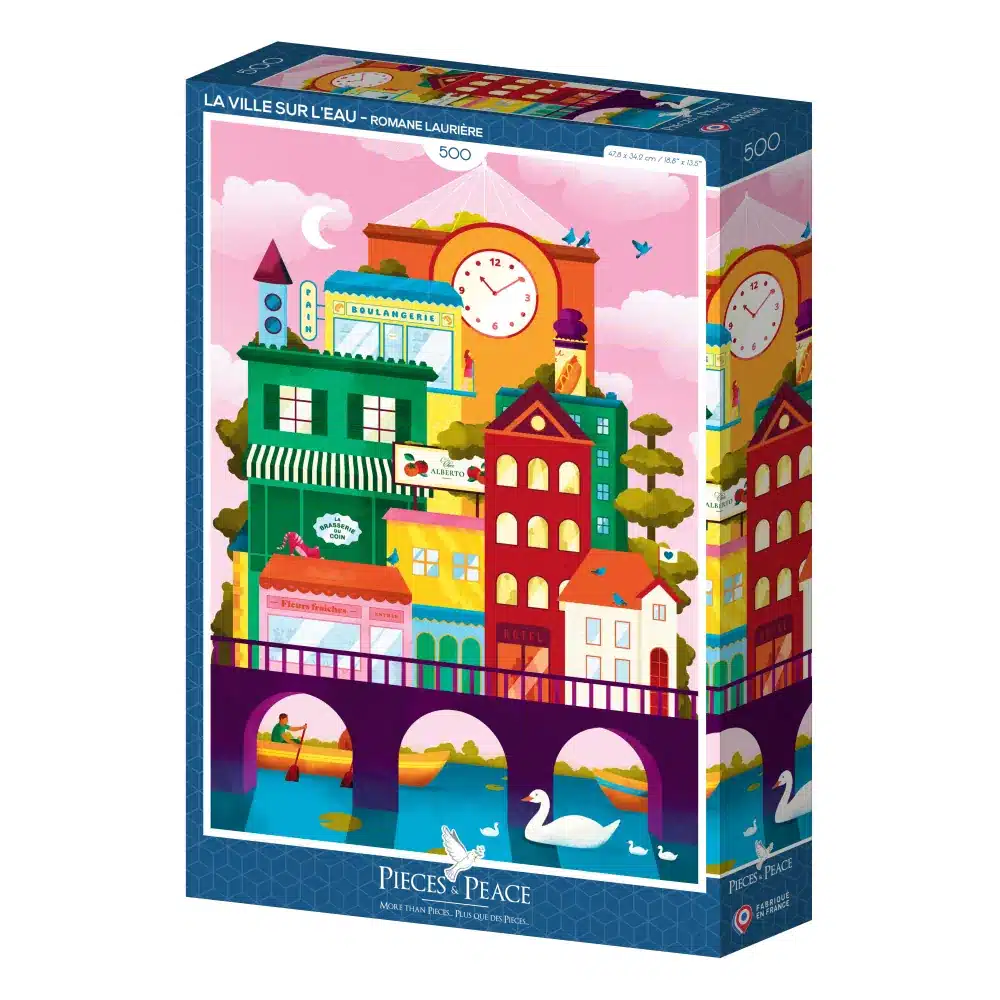 puzzle la ville sur l'eau de pièces & peace de 500 pièces