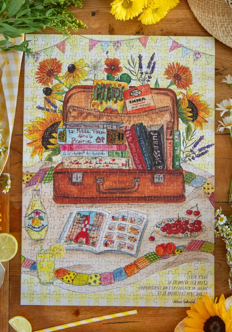 puzzle monté du puzzle lectures d'été de caro from woodland de 500 pièces