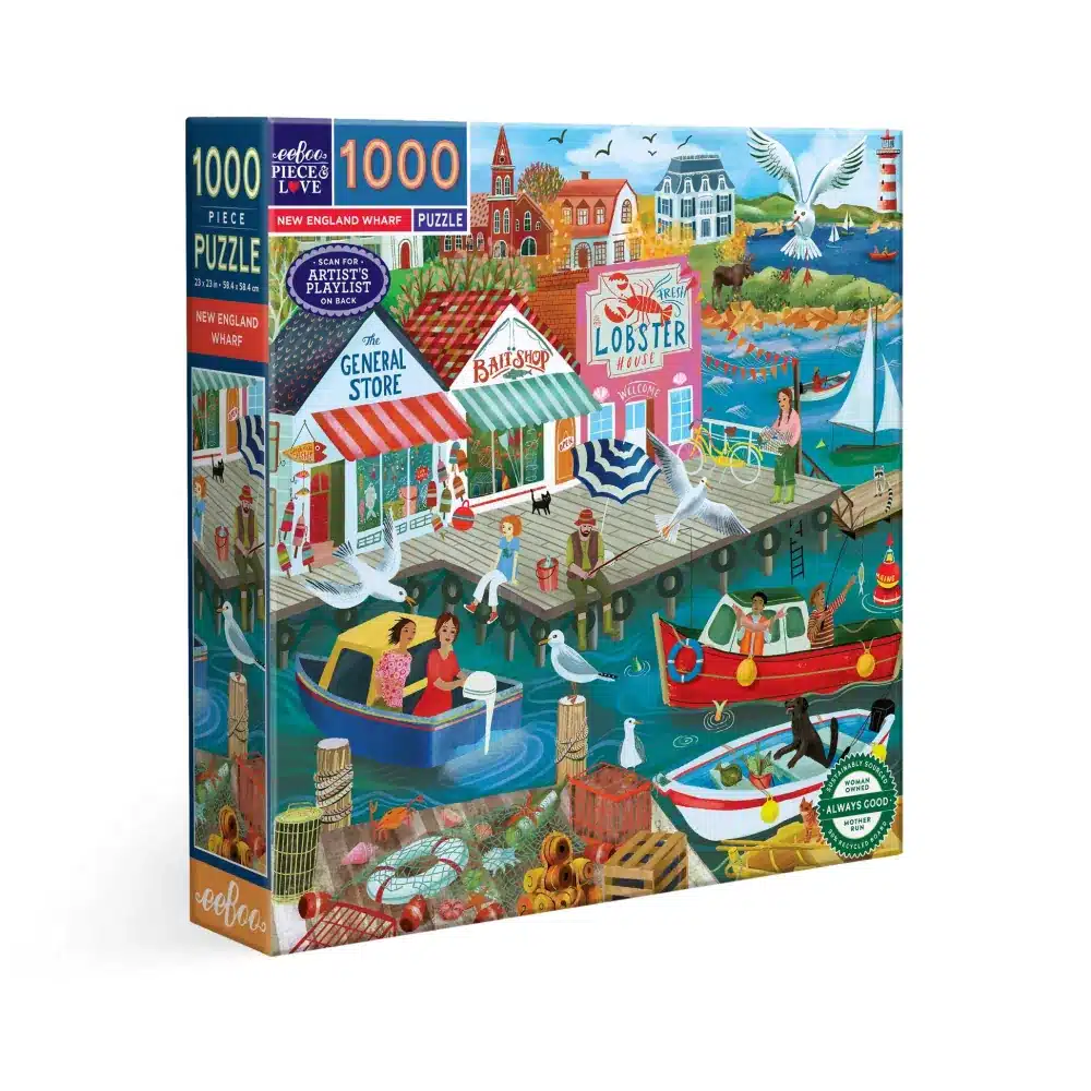 puzzle new england wharf de eeboo de 1000 pièces