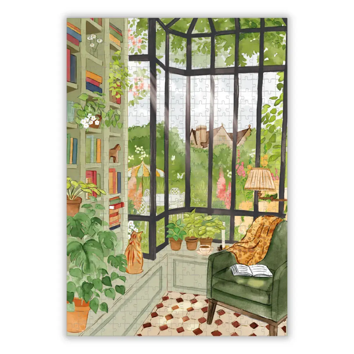 illustration puzzle pause lecture de aparté de 500 pièces