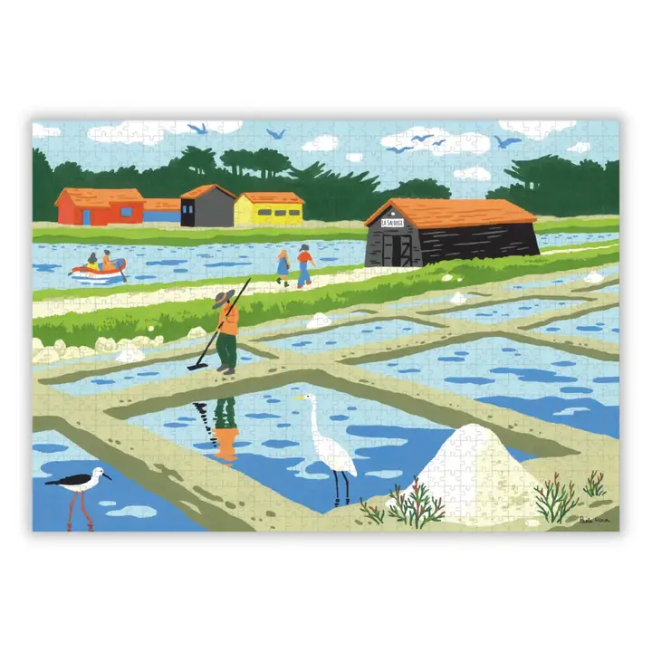 illustation puzzle port des salines de aparté de 1000 pièces