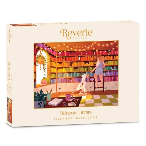 puzzle reverie rainbow library 1000 pieces