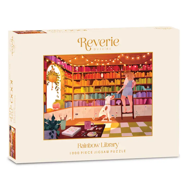 puzzle reverie rainbow library 1000 pieces