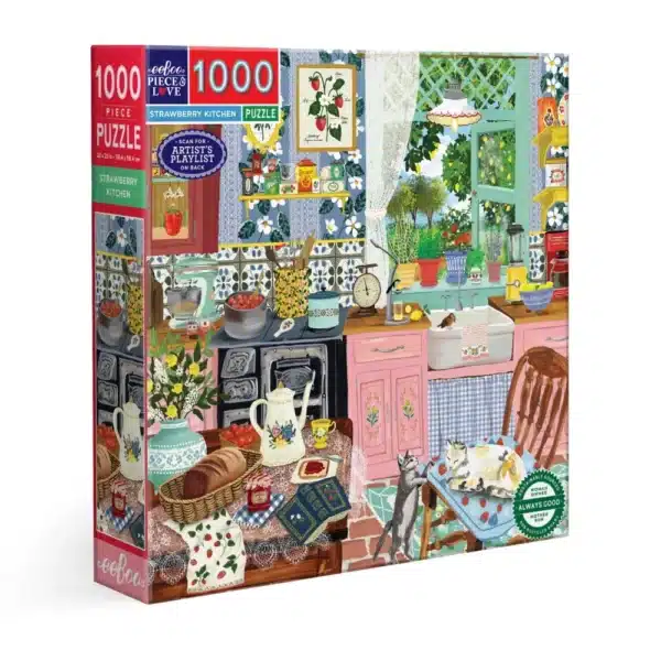 puzzle strawberry kitchen de eeboo de 1000 pièces