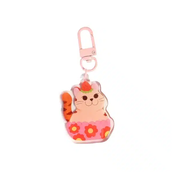 porte clé cupcake chat rose recto