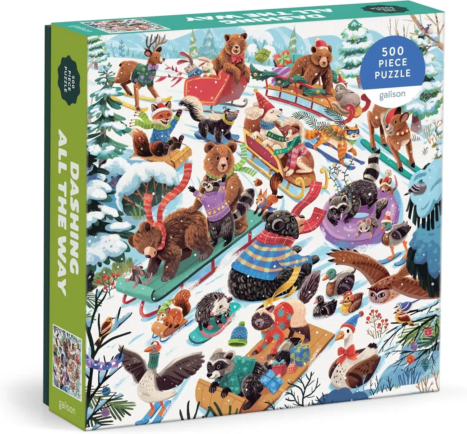 puzzle dashing all the way de galison de 500 pièces