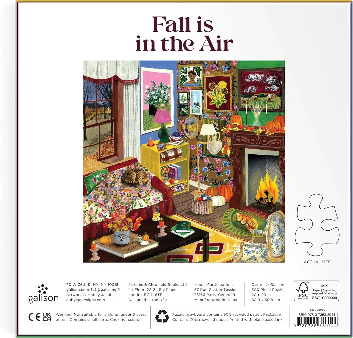 puzzle galison Fall is in the Air 500 Pieces dos