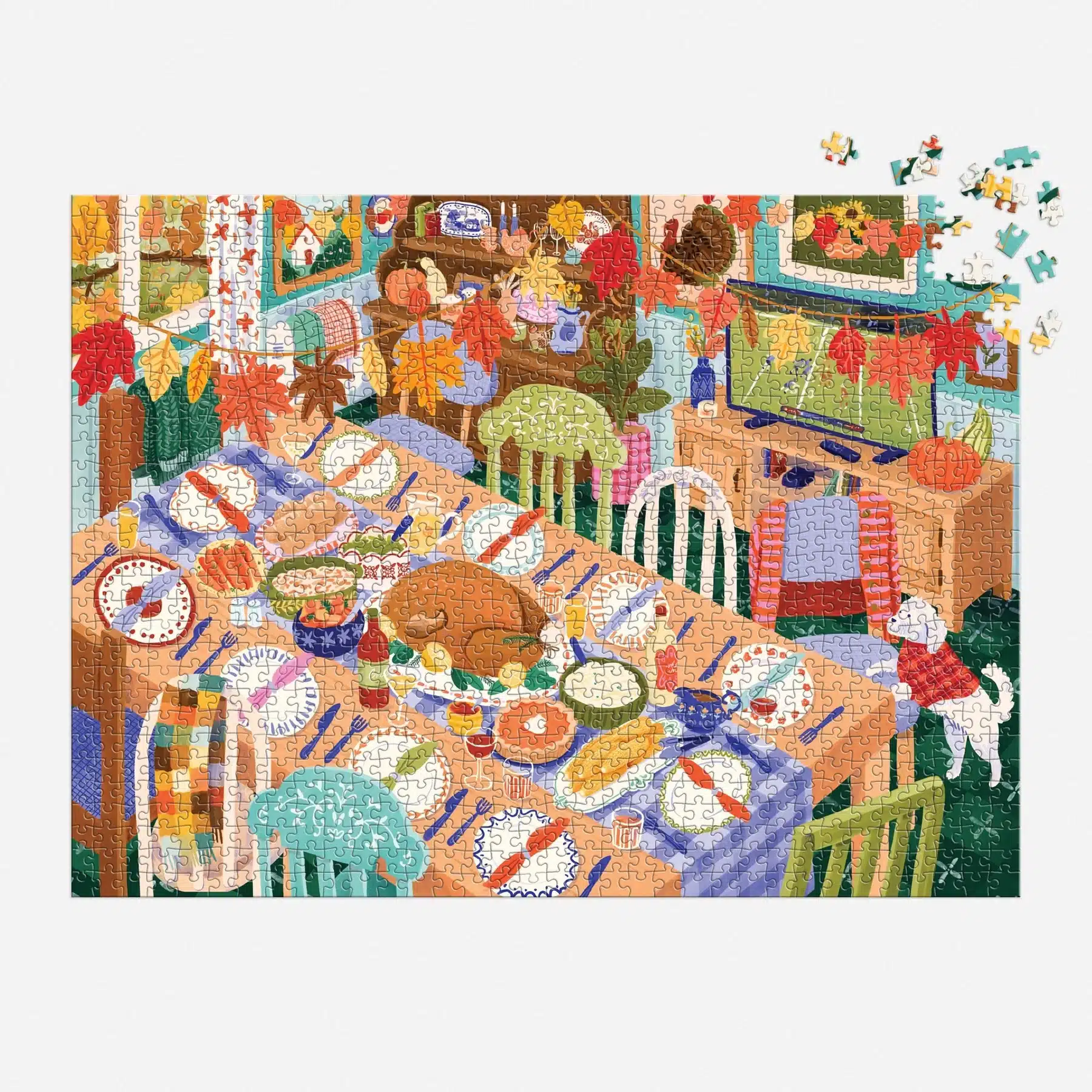 puzzle monté du puzzle thankful table de galison de 1000 pièces