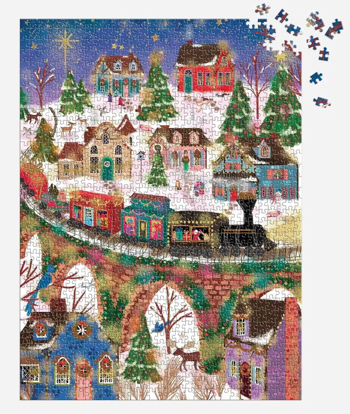 puzzle monté du puzzle twinkletown express de galison de 1000 pièces