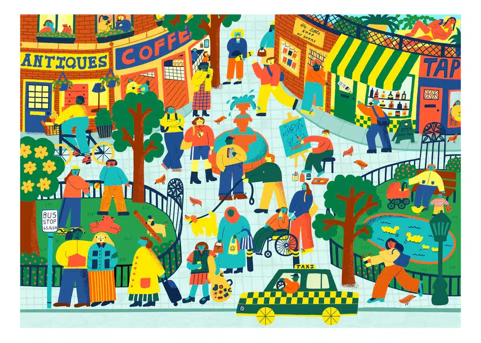 Puzzle Waiting for the Bus - Holiyay - 1000 pièces – Image 2