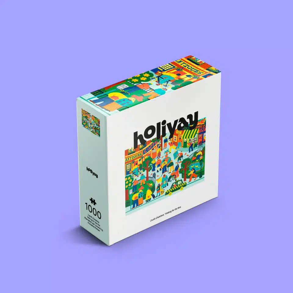 puzzle holiyay waiting for the bus 1000 pieces