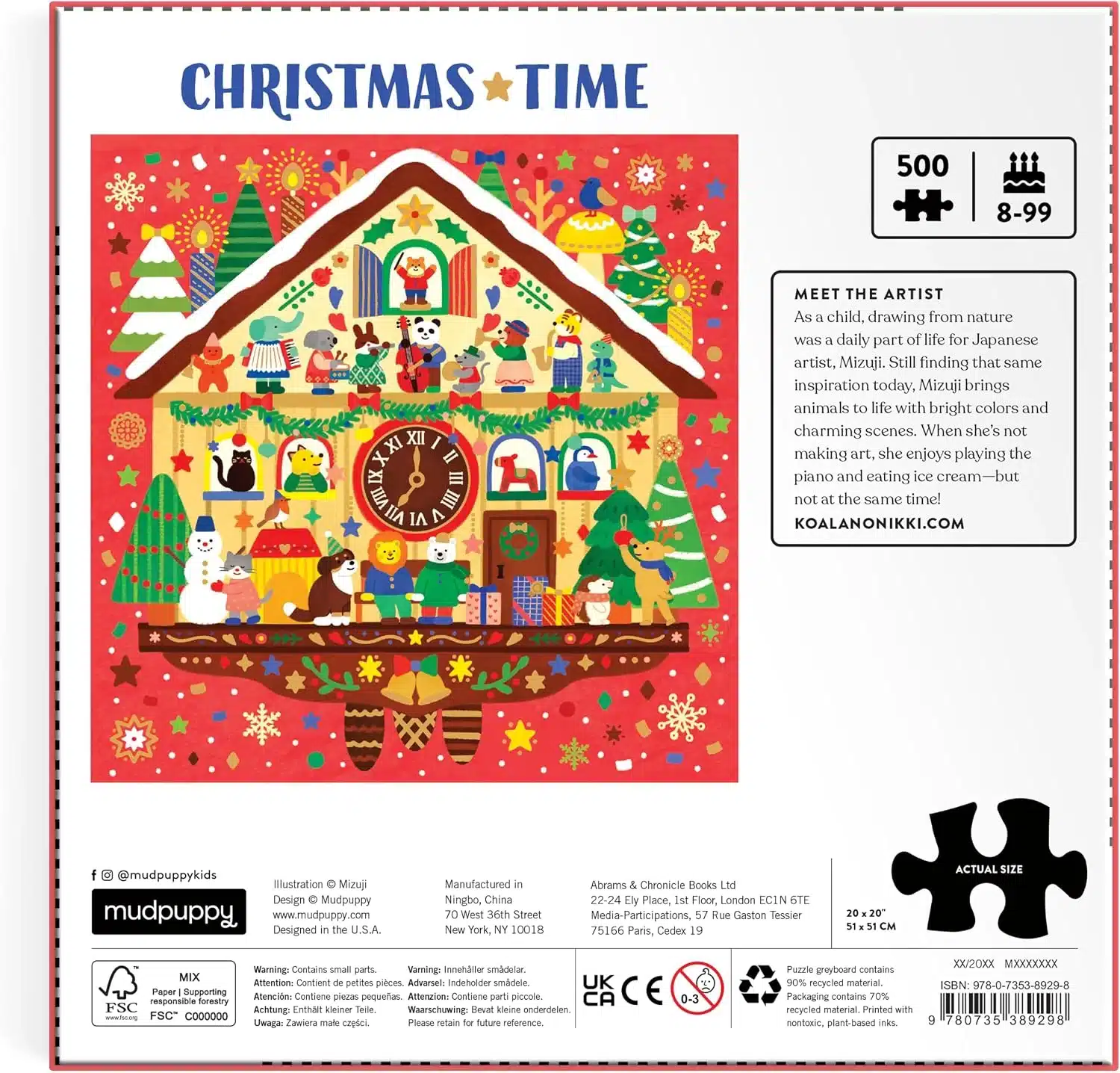Puzzle Christmas Time - Mudpuppy - 500 pièces – Image 2