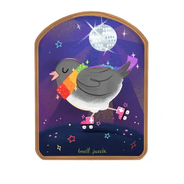 sticker trevell oiseau disco