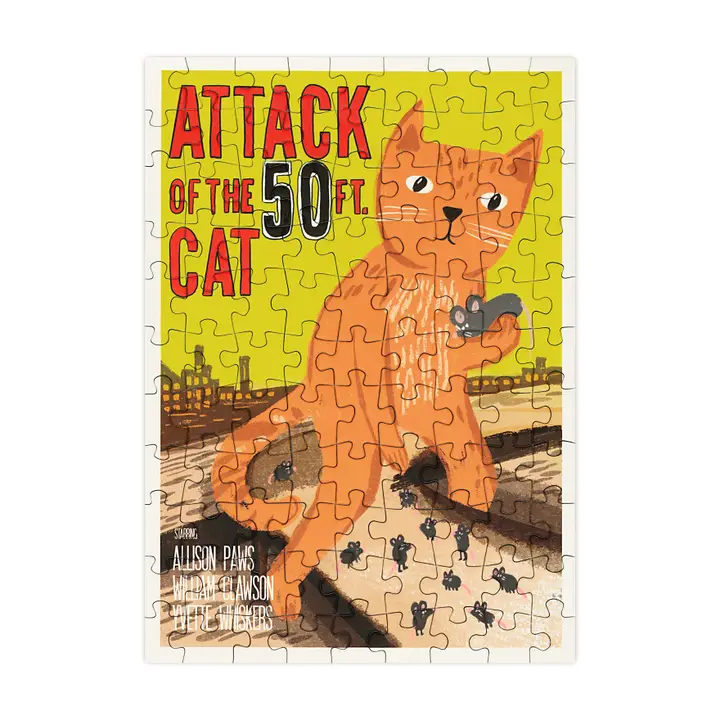 Mini puzzle Attack of the 50ft Cat – Happily – 99 pièces – Image 2