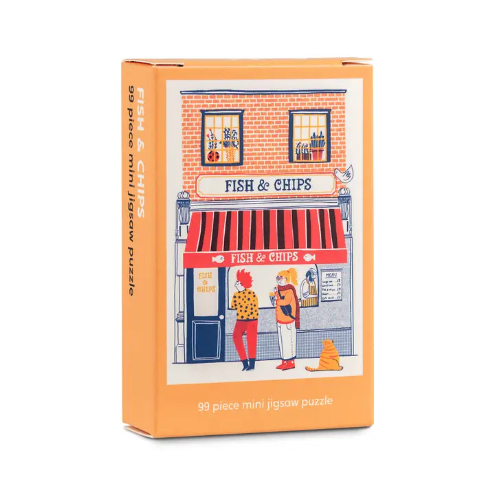 Mini puzzle Fish & Chips – Happily – 99 pièces – Image 2