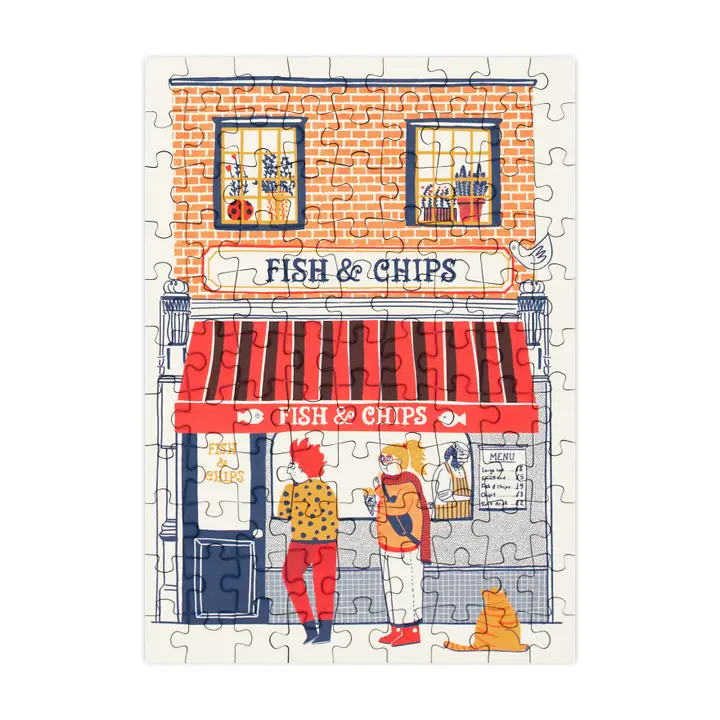 Mini puzzle Fish & Chips – Happily – 99 pièces – Image 3