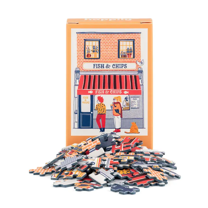 Mini puzzle Fish & Chips – Happily – 99 pièces