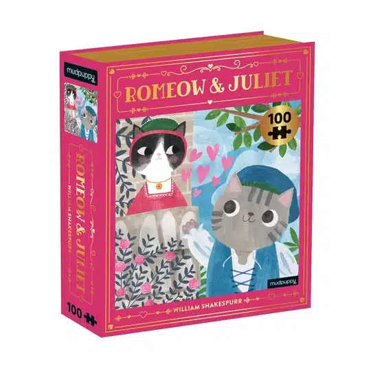 Puzzle Romeow & Juliet Bookish Cats - Galison - 100 pièces